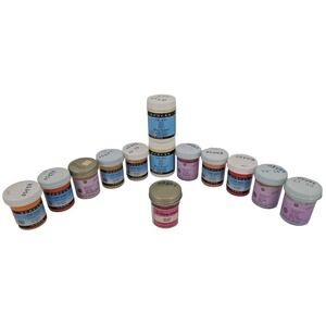 Vintage Duncan Ceramic Opaque Acrylics 11 2 Oz and 2 4 Oz Bottles Lot of 13